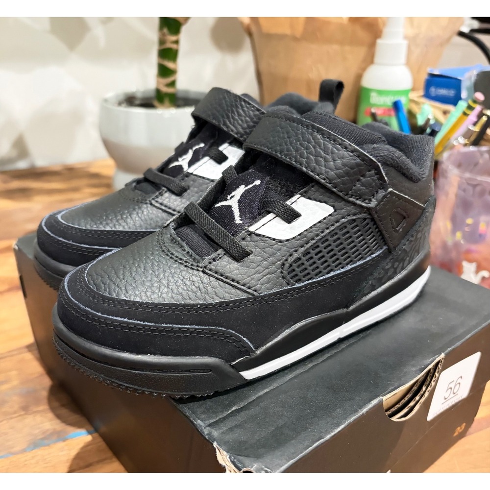 Jordan Spizike Low TD Toddler Black White Anthracite FQ3952-010 Size 10C
